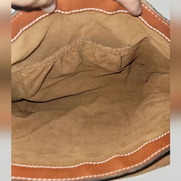 Patricia Nash Brown Leather Shoulder Bag Preloved Condition - Picture 10 of 12